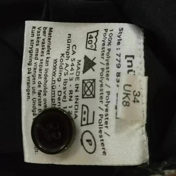 ANTHROPOLOGIE Nümph Gray And Black Cocktail Dress Size 8 EK(6 US) - Picture 8 of 12